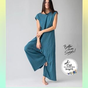 NWT Dylan Reversible Knit Jumpsuit in Teal, oversized S/M